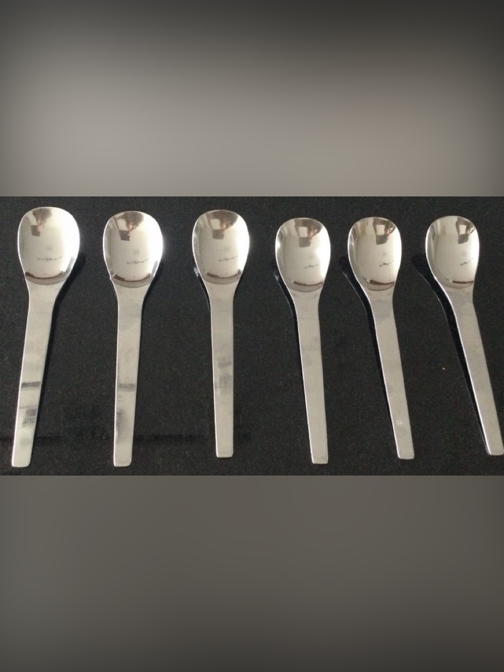 Dalia Made In Spain Midcentury ModernPicasso Pattern  Stainless  Spoons Set of 6